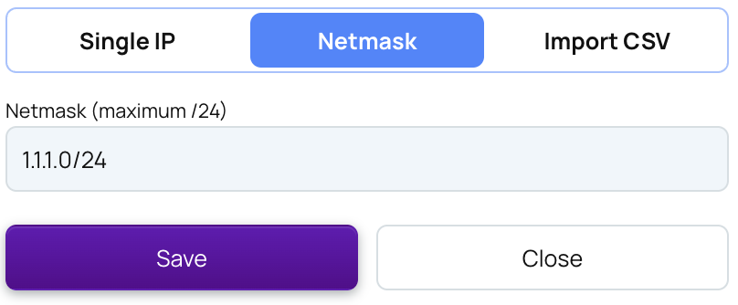 Add netmask