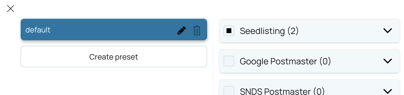 Dashboard settings