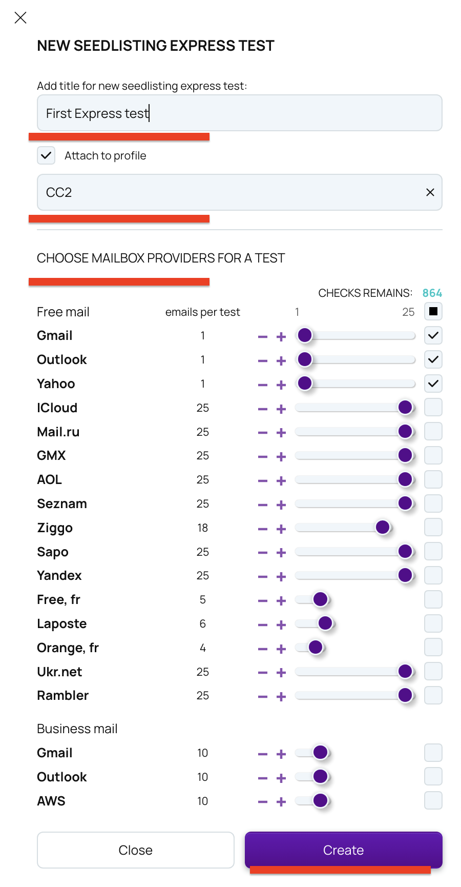 Seedlisting express settings