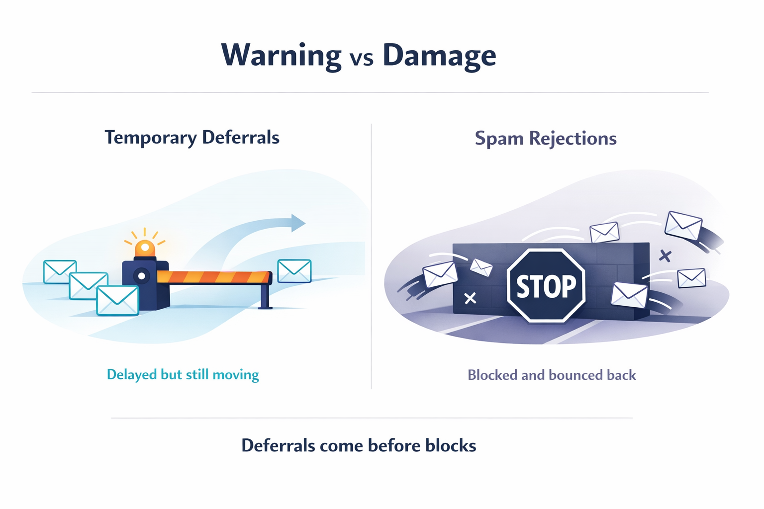 Spam Rejections vs Temporary Deferrals: Which One Is More Dangerous?