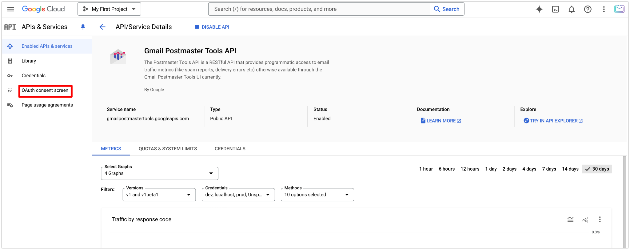 Go to OAuth consent screen